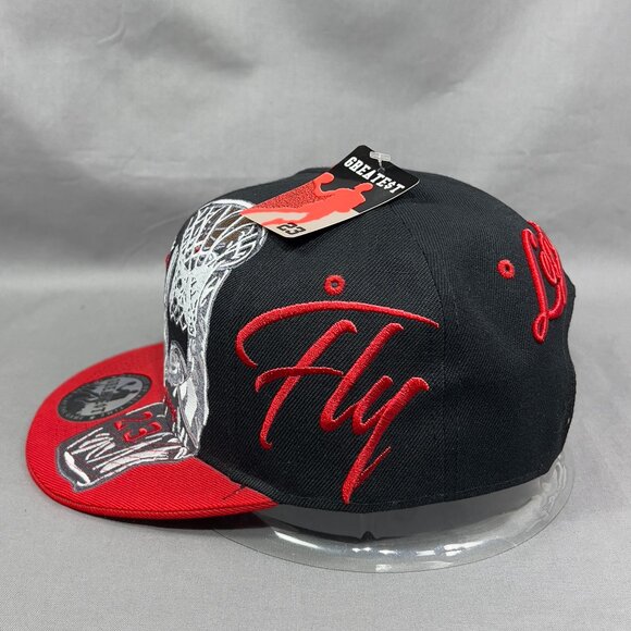 Michael Jordan 23 Fly Snapback Hat Cap Chicago Bulls Red Legend Streetwear Mens - Picture 4 of 14